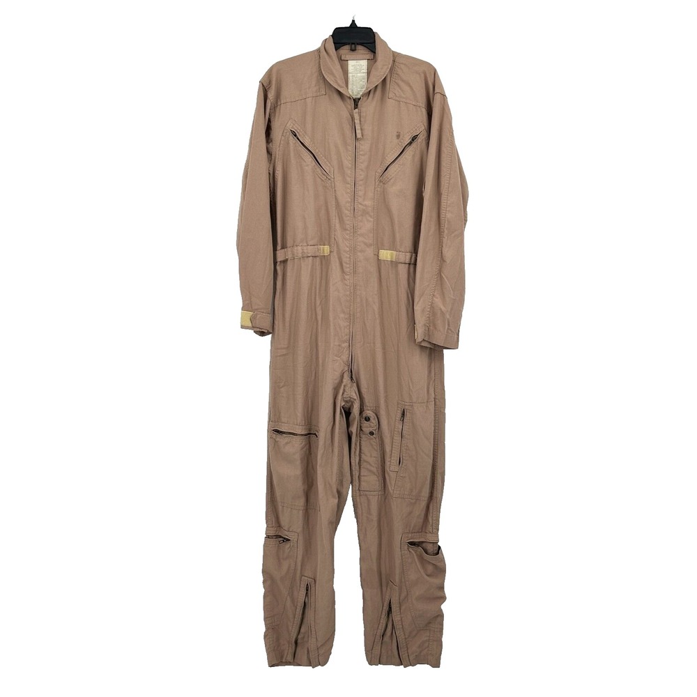 Vintage‎ Carter Industries Coveralls Flyers Mens 44L Brown One Piece Workwear